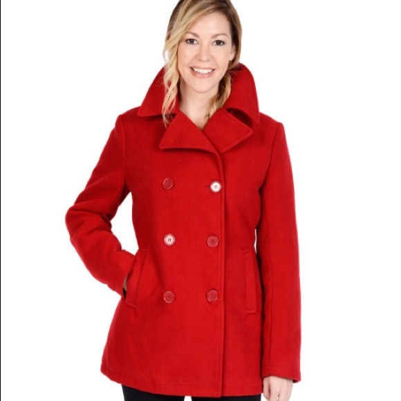 Pink Envelope Jackets & Blazers - Peacoat- Pink Envelope Double Breasted